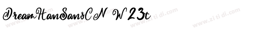 DreamHanSansCN W23t字体转换